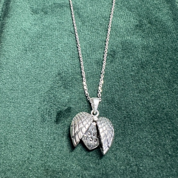 925 sterling silver Jewelry - Sterling Silver Angel Wings Heart Necklace